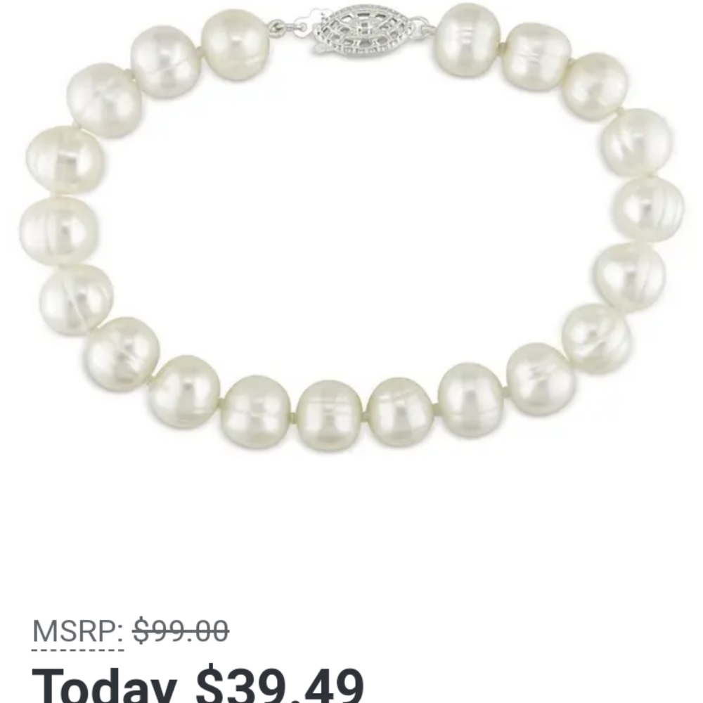 Fresh Water Pearls and Sterling Silver Bracelet